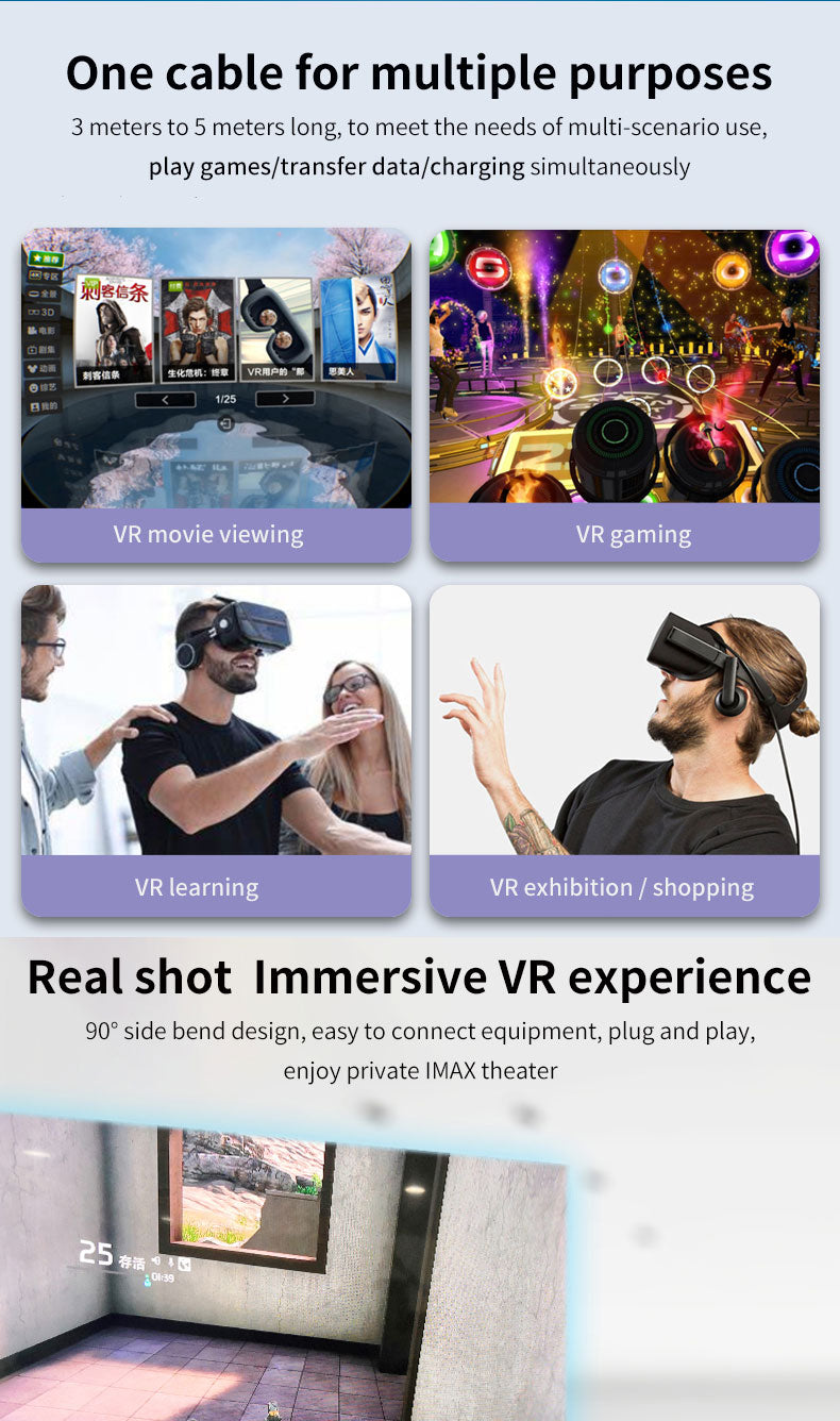 90 Grad Typ-C Ladekabel Winkel USB-A USB-C Kabel abgewinkelt 3A Nylon USB 3.2