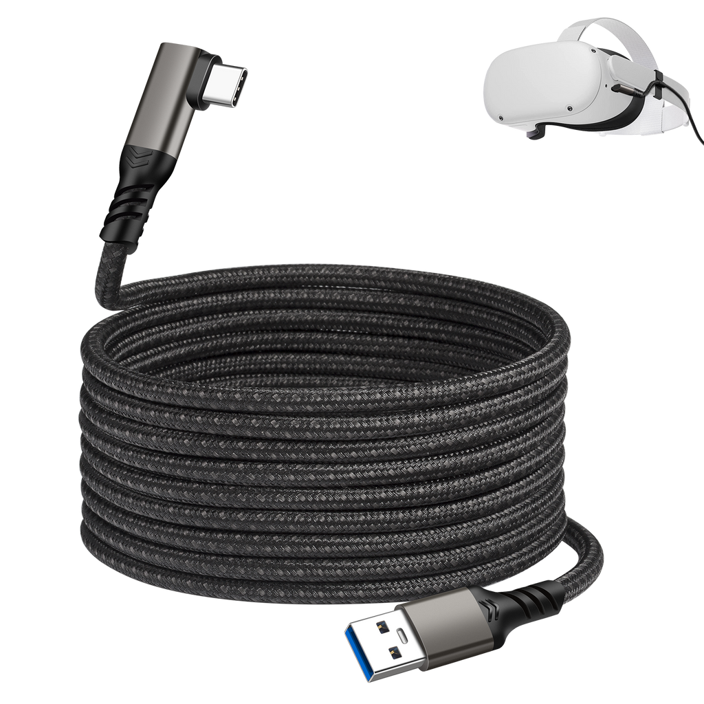 90 Grad Typ-C Ladekabel Winkel USB-A USB-C Kabel abgewinkelt 3A Nylon USB 3.2