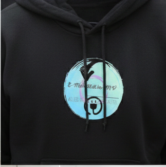 Unisex-Kapuzenpullover mit Logo vorne groß und Hinten Groß (E-Mobilität in MV)