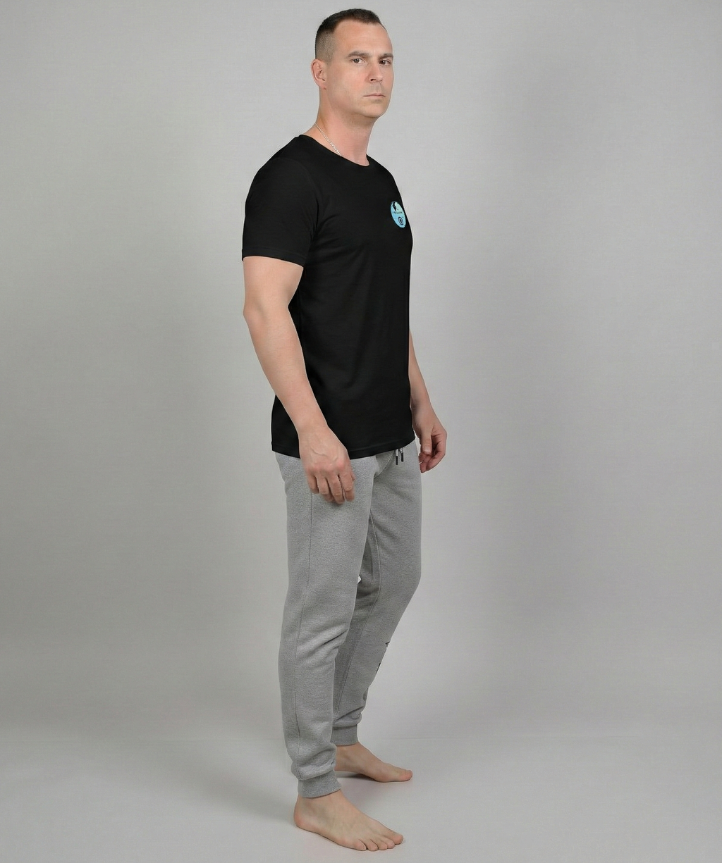 Kurzärmeliges Unisex-T-Shirt mit Logo E-Mobilität in MV vorne und hinten