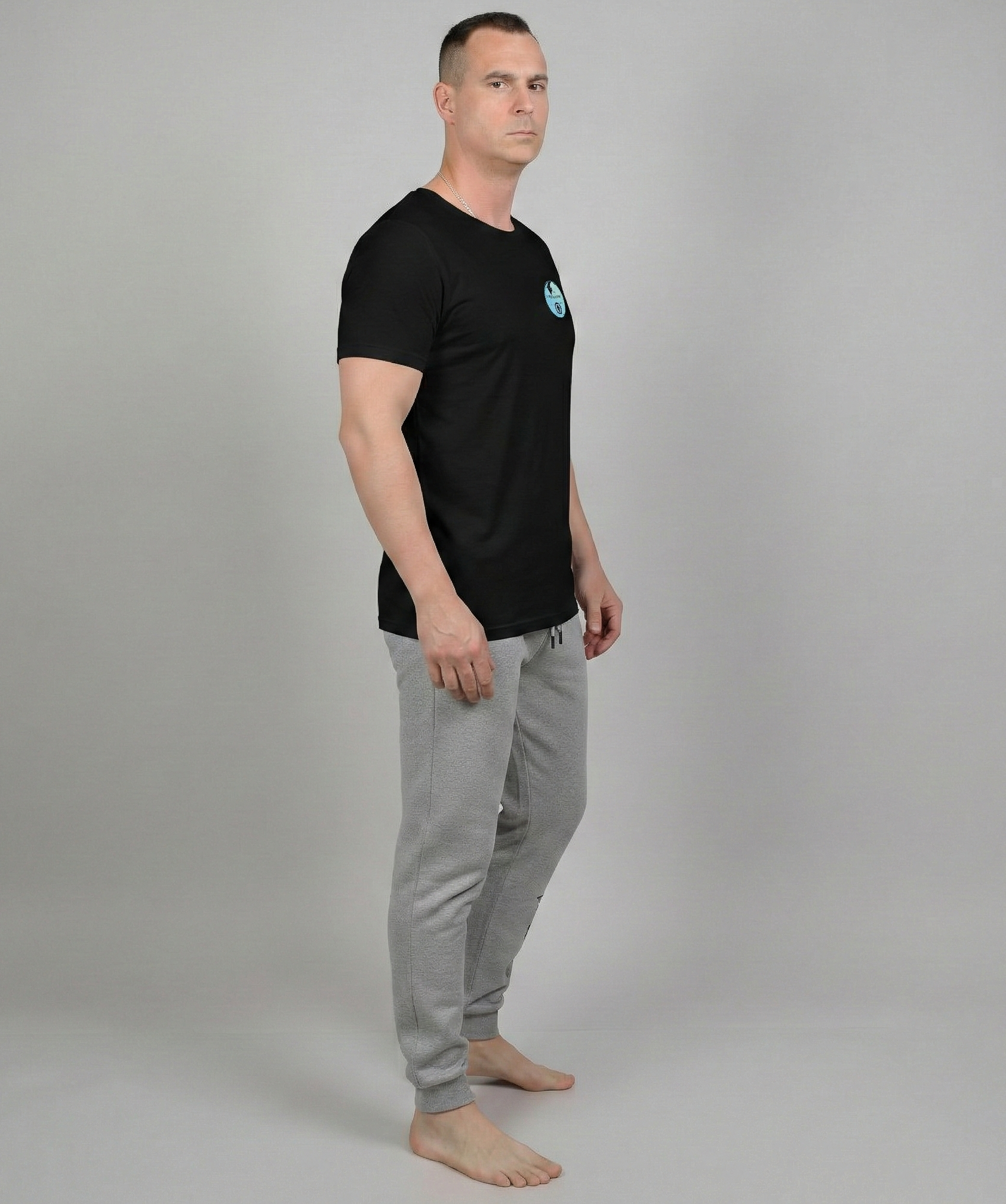 Kurzärmeliges Unisex-T-Shirt mit Logo E-Mobilität in MV vorne und hinten