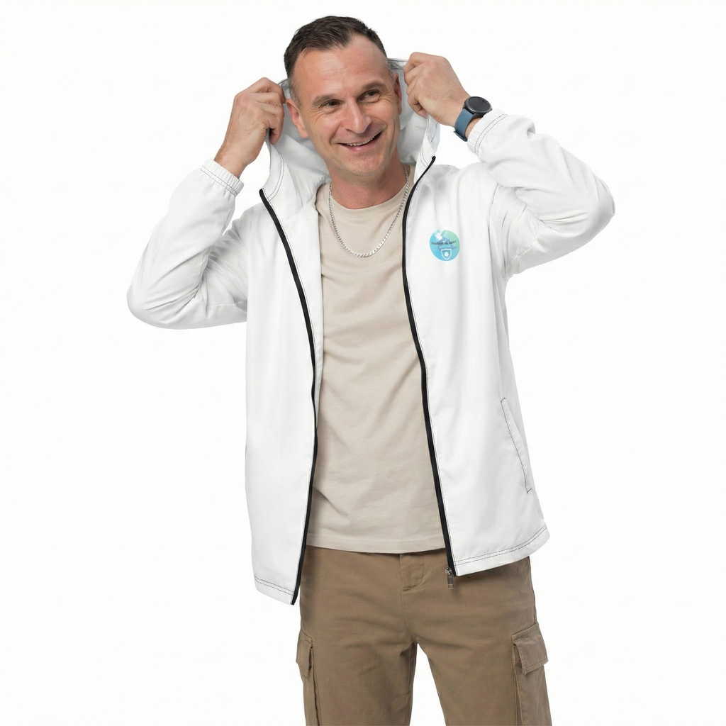 Herren-Windbreaker für Herren mit Logo Vorne und Hinten