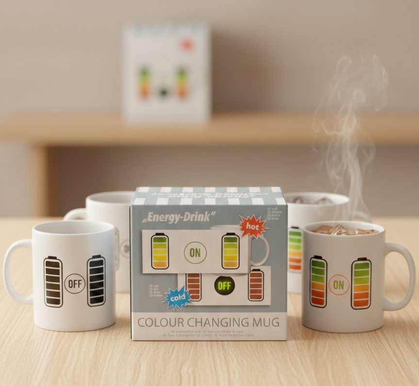 Kaffeetasse (Energy-Drink) – Die Tasse mit magischem Thermo-Effekt