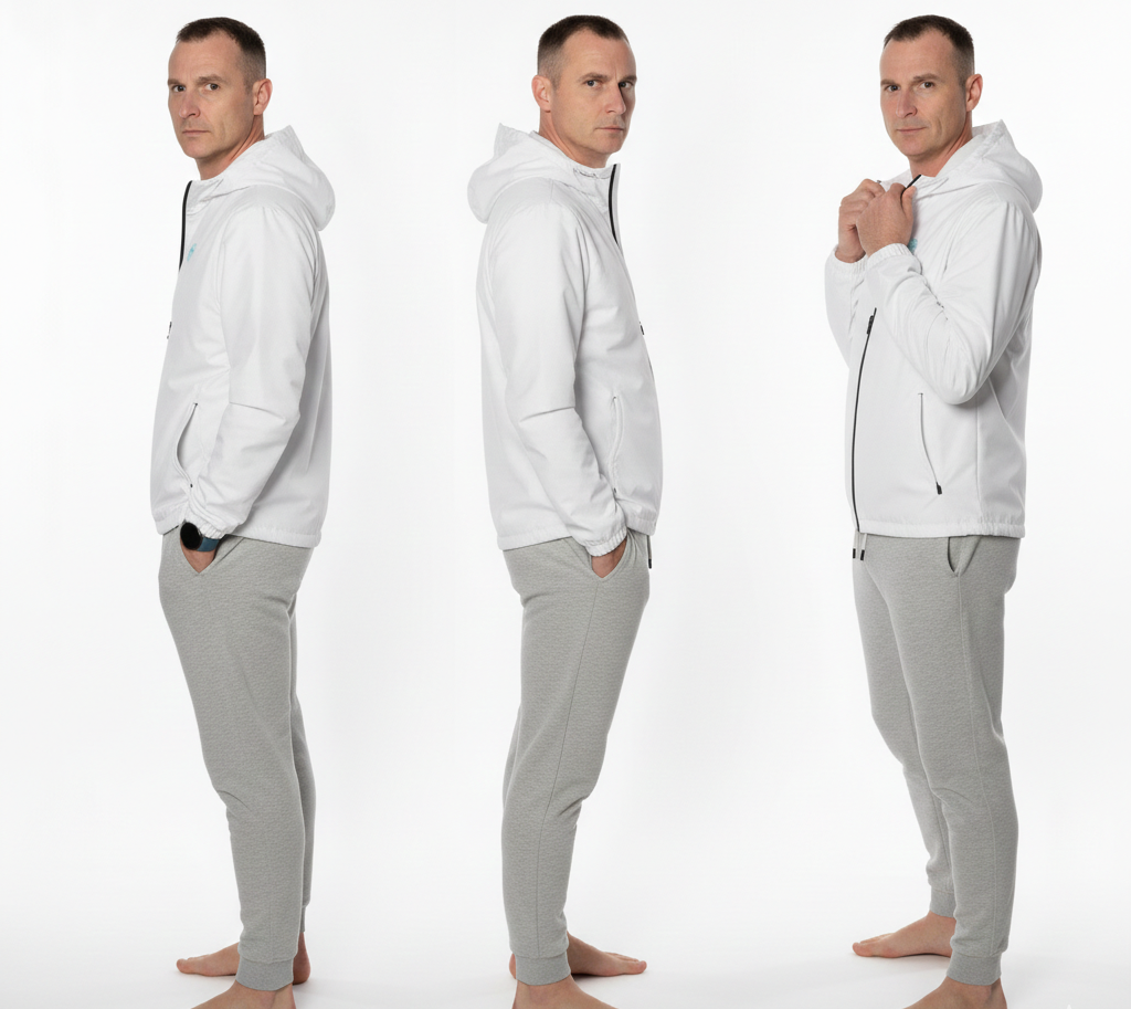 Herren-Windbreaker für Herren mit Logo Vorne und Hinten