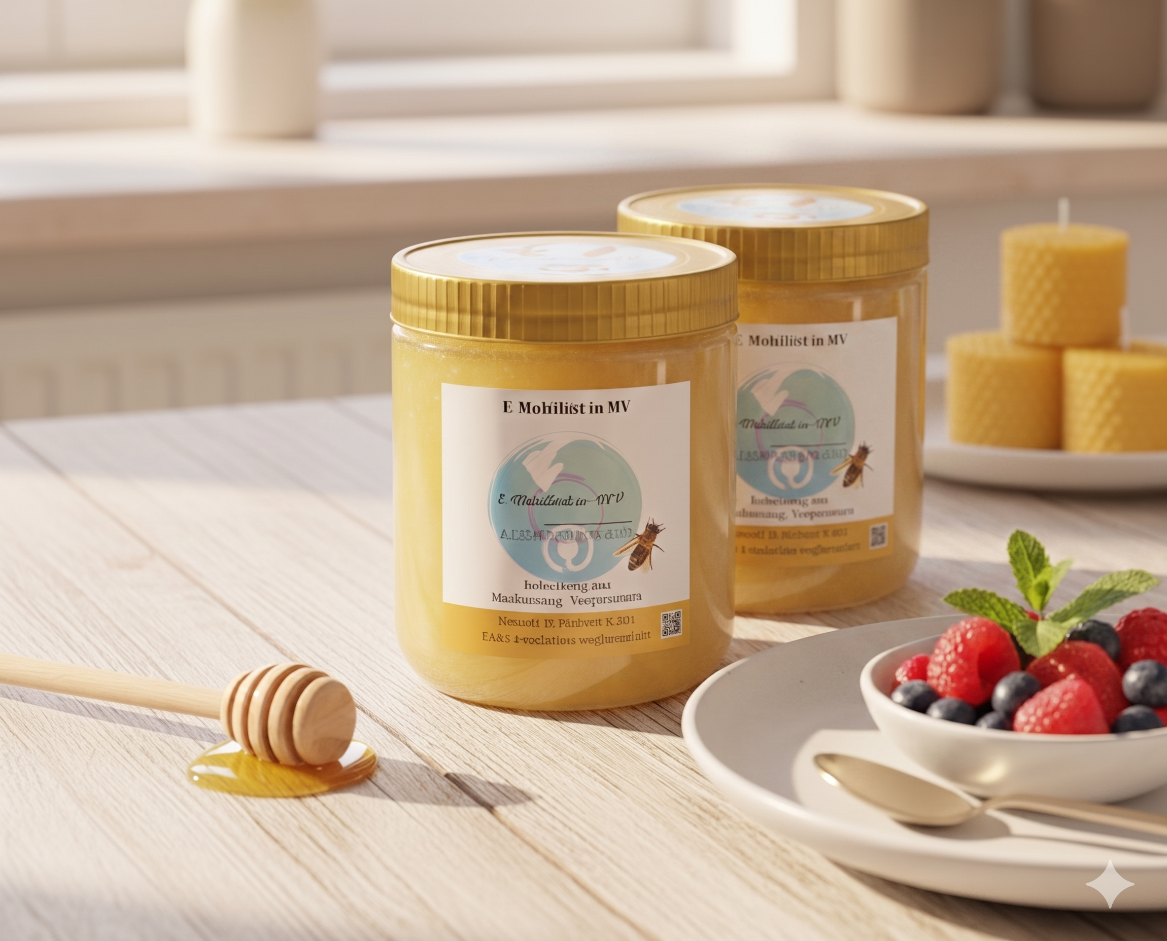 2er Honig Sparset: Lindenblütenhonig aus Mecklenburg Vorpommern – (2 x 500g) (Sonderedition eMoveMV)