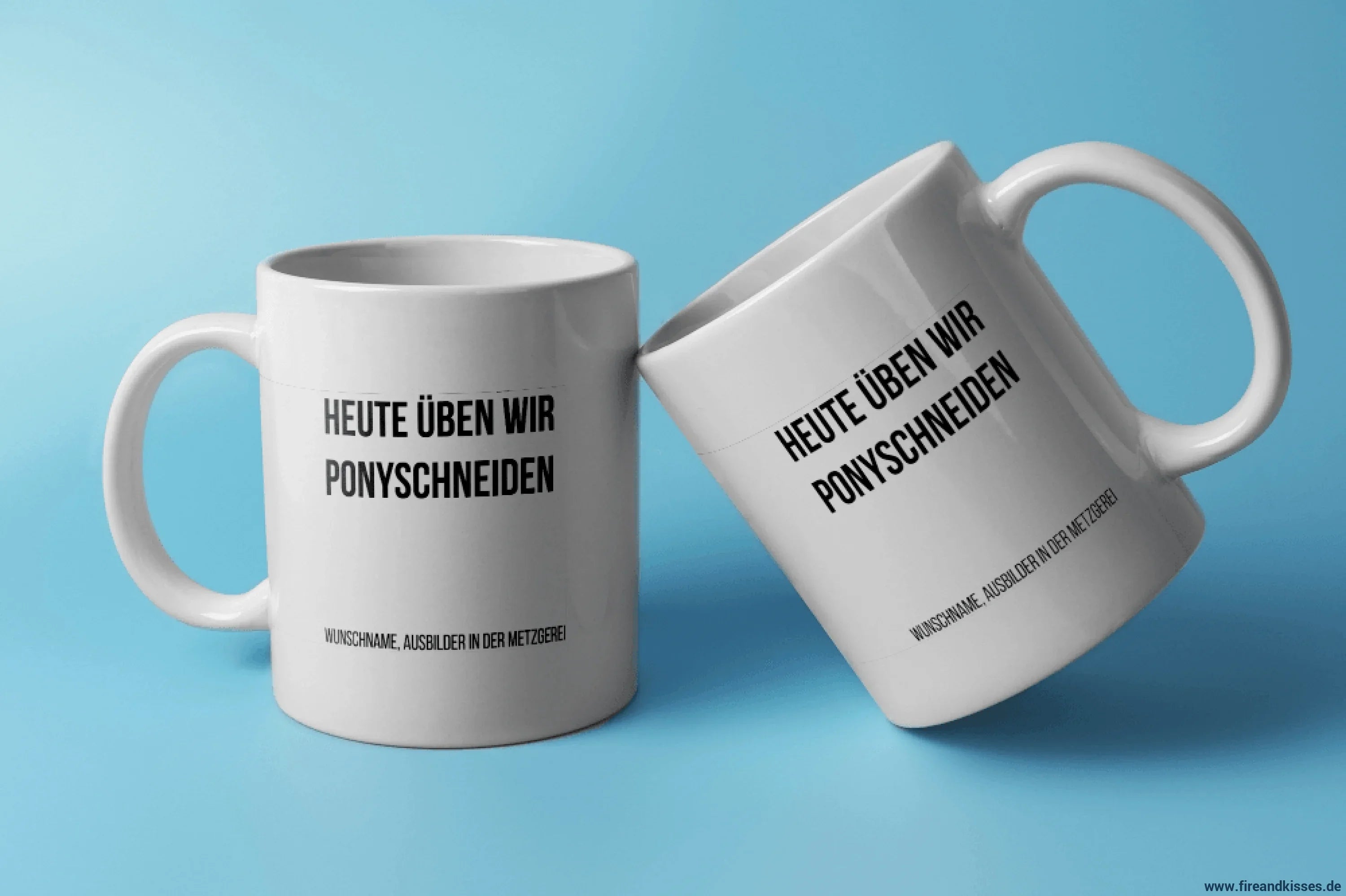 Fun-Tasse "Heute üben wir Ponyschneiden" | Fireandkisses
