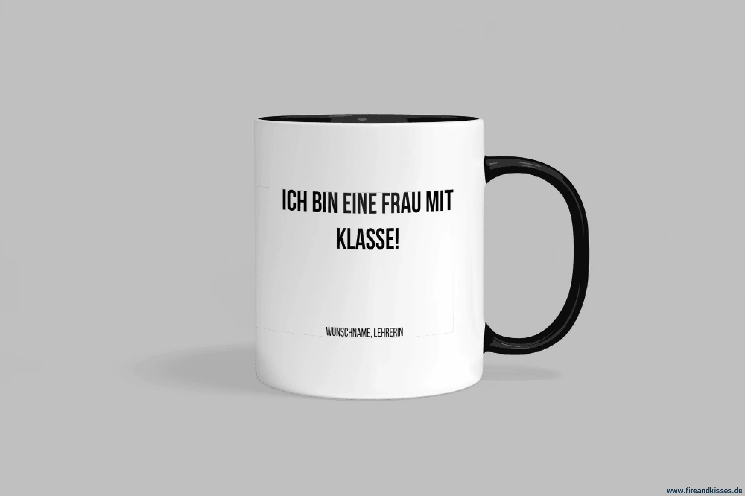 Fun-Tasse Lehrerin "Ich bin eine Frau mit Klasse!" | Fireandkisses