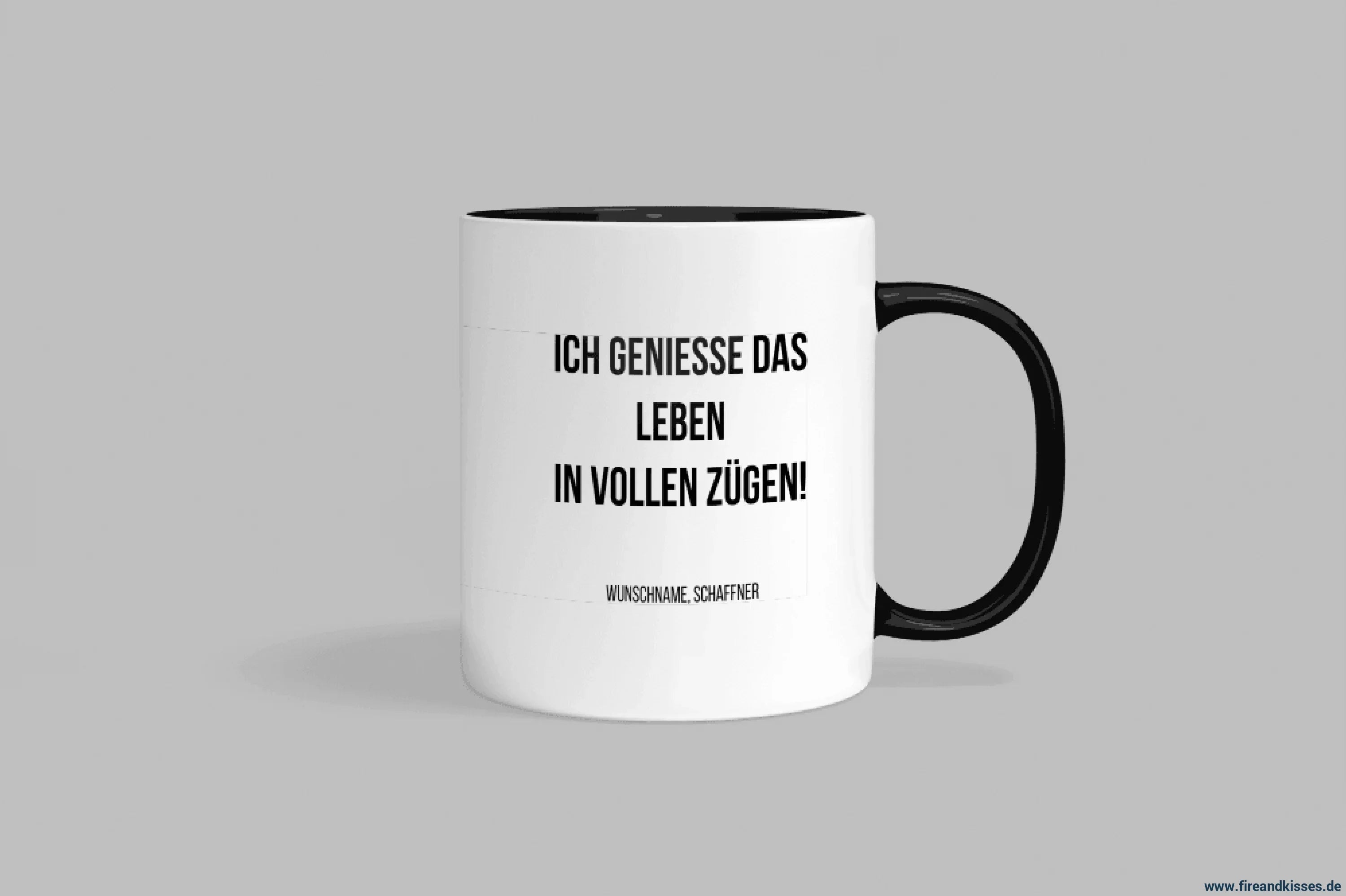 Fun-Tasse Schaffner "Ich genieße das Leben in vollen Zügen" | Fireandkisses
